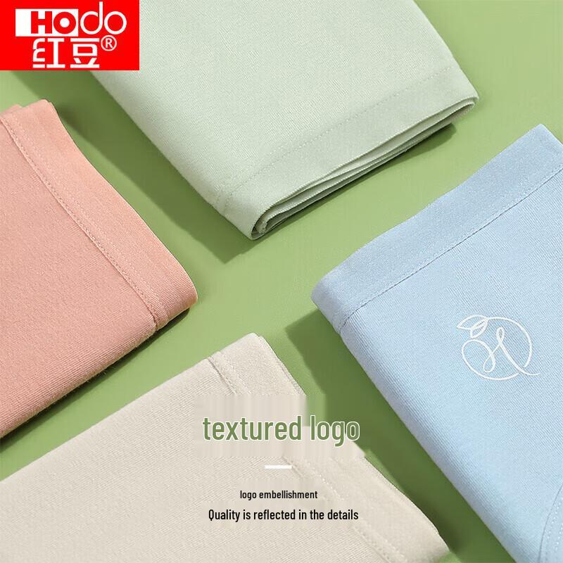 Hongdou Women's Mid-Rise Antibacterial Cotton Briefs (4-Pack)