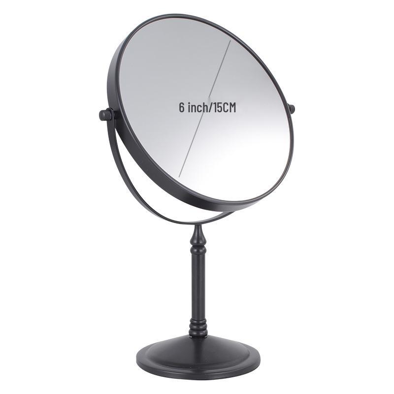 Rotatable LED Tri-Light Double-Sided Makeup Mirror for Desktops & Beauty Salons