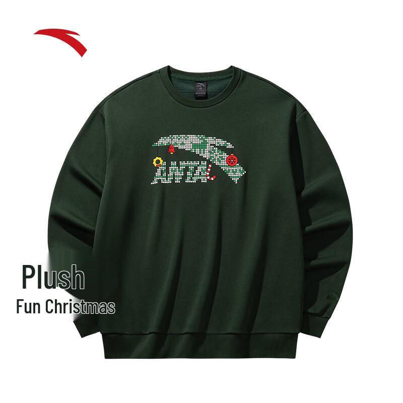 Anta Unisex Christmas Fun Fleece Crewneck Sweatshirt