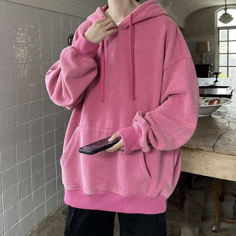 

Мужские и женские толстовки с капюшоном, пуловер, осень-зима, пуловер с капюшоном, модная унисекс-толстовка, одежда высокого качества 4XL розовый