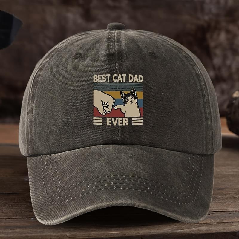 Best Cat Dad Hat with Claw Print and Cat Pattern Adjustable Buckle Design Suitable for Outdoor Activities, Travel, Fun Styling