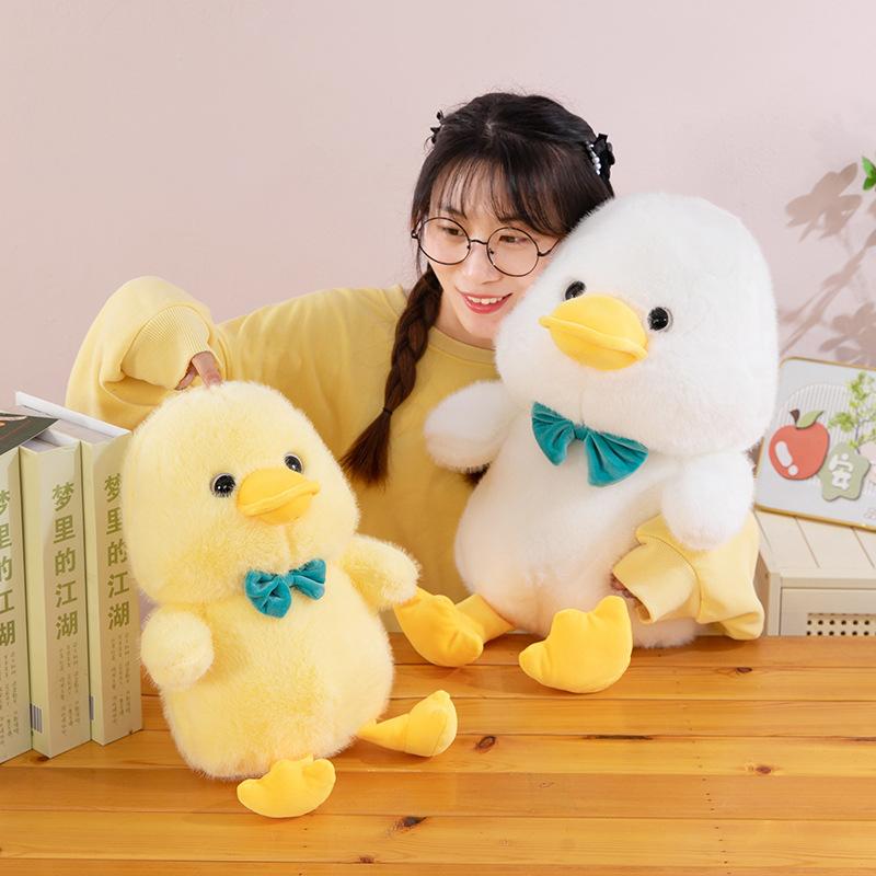 Cute Creamy Little Yellow Duck Plush Toys for Children's Birthday Gift Claw Machine Temple Fair Redemption Doll