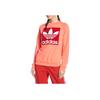 Adidas Originals Trefoil Crew Comfortable Round Neck Sports College Letter Sweatshirt Women Sweatshirt Shiny-Red ED7548