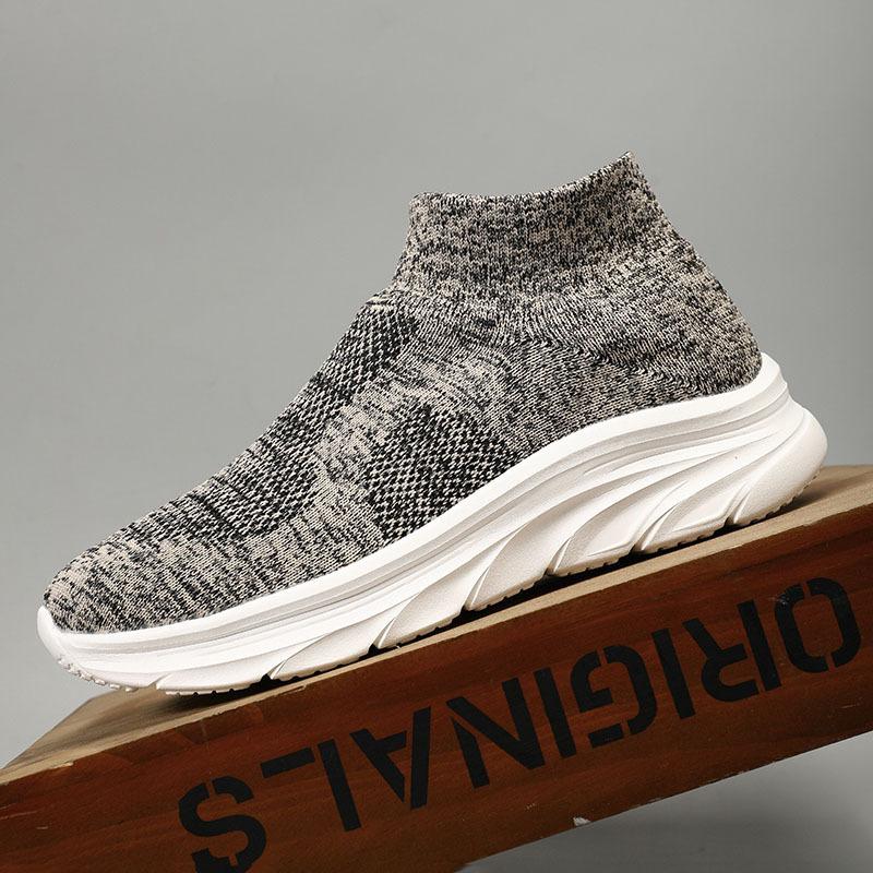 Sneakers breathable mesh casual simple thick bottom fly weaving outdoor commuting daily fly weaving
