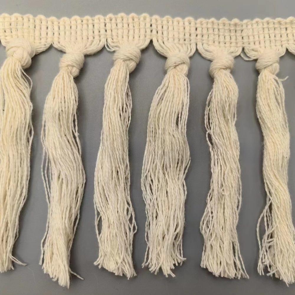 1Yard 11cm Wide Tassel Trim Ribbon Boho Style Macrame Tassel Ribbon For Home Textile