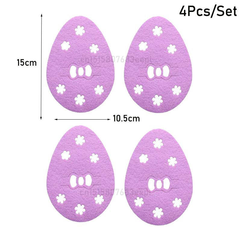 Easter Knife Fork Holder Pocket Carrot Rabbit Eggs Bunny Cutlery Bag for Easter Party Table Decor Tableware Cover Ornaments 2025