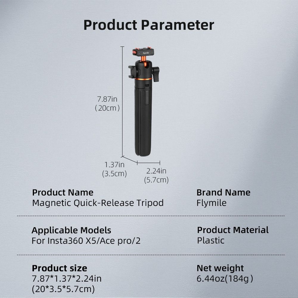 Kaltfuß Selfie-Stick Stativ für Insta360 Ace/Ace Pro/2/X5/X4/X3 Actionkamera Zubehör