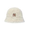 MLB Fleece Bucket Hat Drop Fit New York Yankees CREAM,BLACK
