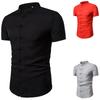 Herren Sommer 2025 Chinesisches Retro Froschknopf Stehkragen Hemd