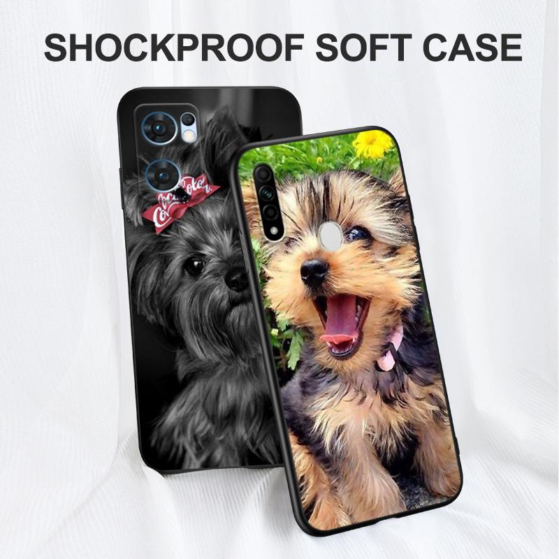 Black Tpu Case For Realme 2 3 3i 5i 5s 6s 7i 6 7 8 8i pro 4g 5g cover Yorkshire Terrier Dog