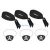 HX6F Halloween Pirate Costume Accessories Tie Headband Pirate Hat Pirate Eye Patches Golden Earrings for Kids Toddler