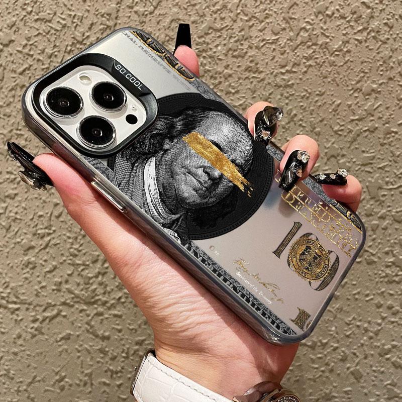 

Dollar Bill Graphic Laser Phone Case For iPhone 17 16 15 14 Pro Max Plus 13 Mini 12 11 Pro Max 17 Air Shockproof Back Covers iphone 13Mini