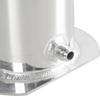 Universal 2.5L Fuel Surge Tank with Swirl Pot AN6 Out AN8 Dome Oil Catch Can Tank Aluminium Alloy Silver Polished