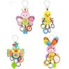 Baby Bed Crib Hanging Toys BB Bell Stuffed Cartoon Animal Infant Teether Rattle Kids Rubber Rings