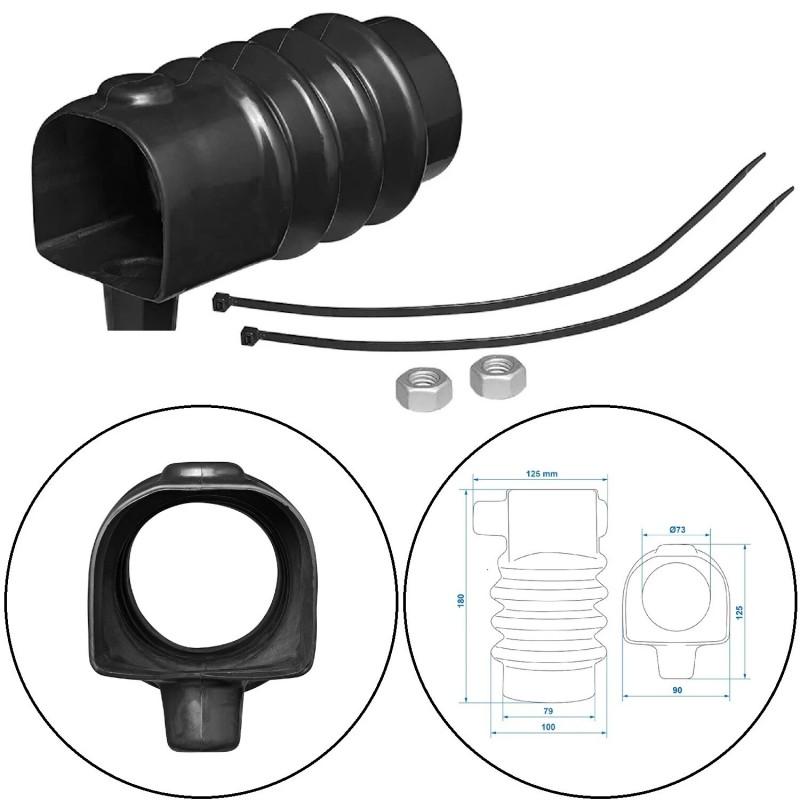 Traction Hook Rubber Sleeve Black Suitable For Knott Avonride KFG35 Ifor Williams 3500kg Coupling Hitch Bellows P00873