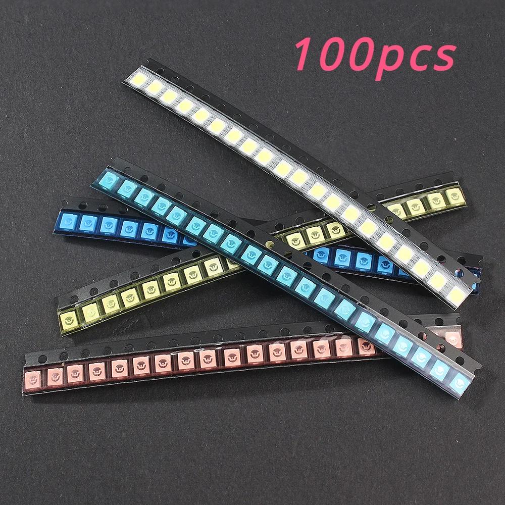 100pcs/set 0603 0805 1206 1210 5050 5730 SMD LED Kit Miniature LED Red White Yellow Green Blue Light Emitting Diode