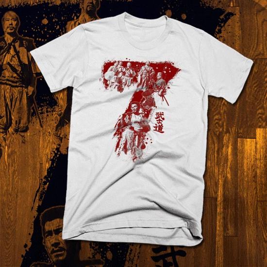 Samurai T-Shirt Bushido Kanji Ronin Akira Shogun Warrior Japanese Retro Vintage 3XL