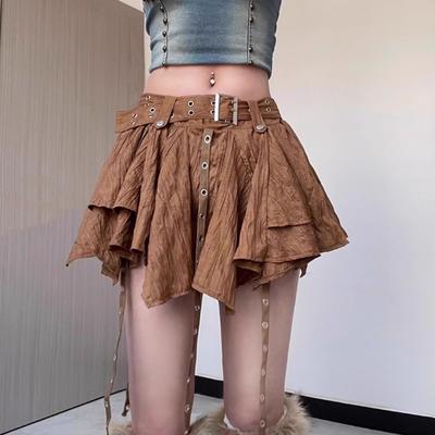 Faldas plisadas sexis de verano Y2K para mujer, faldas cortas estilo Harajuku, faldas vintage mini para mujer, faldas irregulares para discoteca