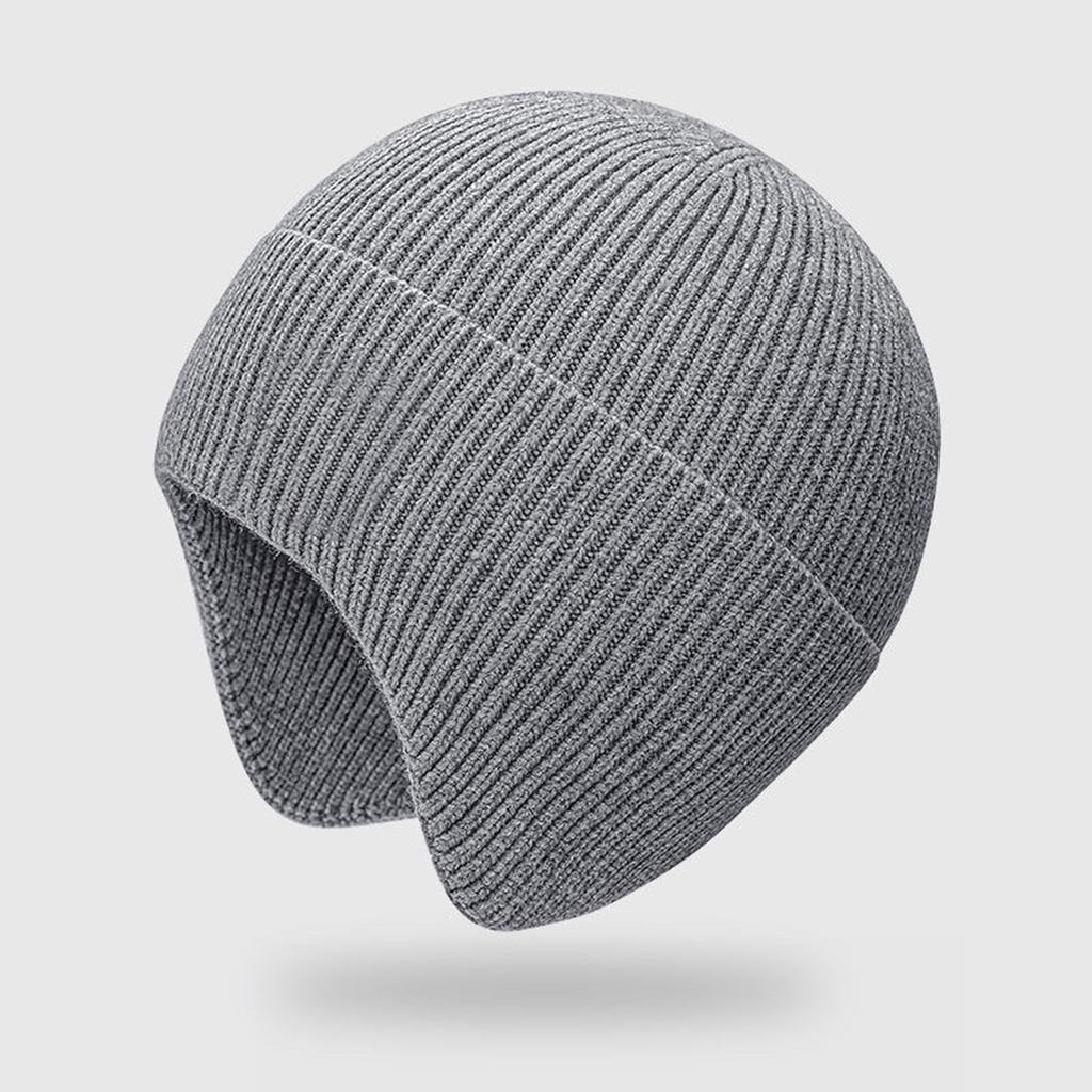 New Men Winter Hat Add Fleece Warm Earflap Cap Stylish Soft Beanie Hat For Male Outdoor Thicken Ski Sports Knitted Hat
