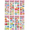 8 Sheets/Set Traffic Car Stickers  For Kids Boys 3D Puffy Bubble Scrapbook Cartoon Stickers Laptop Notebook DIY Toys