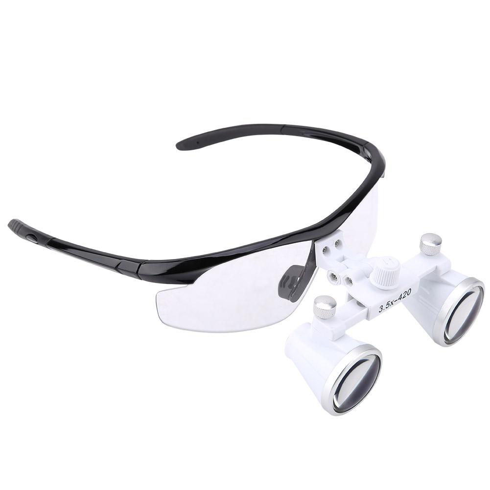Medical Tool 3.5X Headband Binocular Loupes 320 420mm Dental Magnifier 60 80mm Dentist Loupe