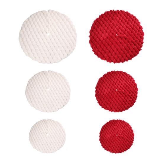 Christmas Tree Skirts Round Plush Xmas Trees Base Cover Carpet Mat Ornaments for Home