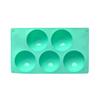 5-Hole Circular Footprint Silicone Baking Tool Non-Toxic Flexible DIY Mold for Cookie Fondant Cake Chocolate Holiday Gift Making