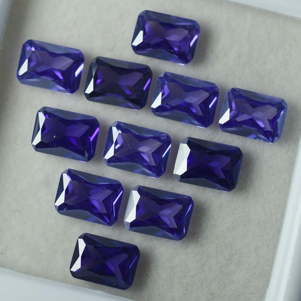 9 Pcs Natural Rare Tanzanite Purple Color Emerald CERTIFIED Best Loose Gemstone mmS-435946