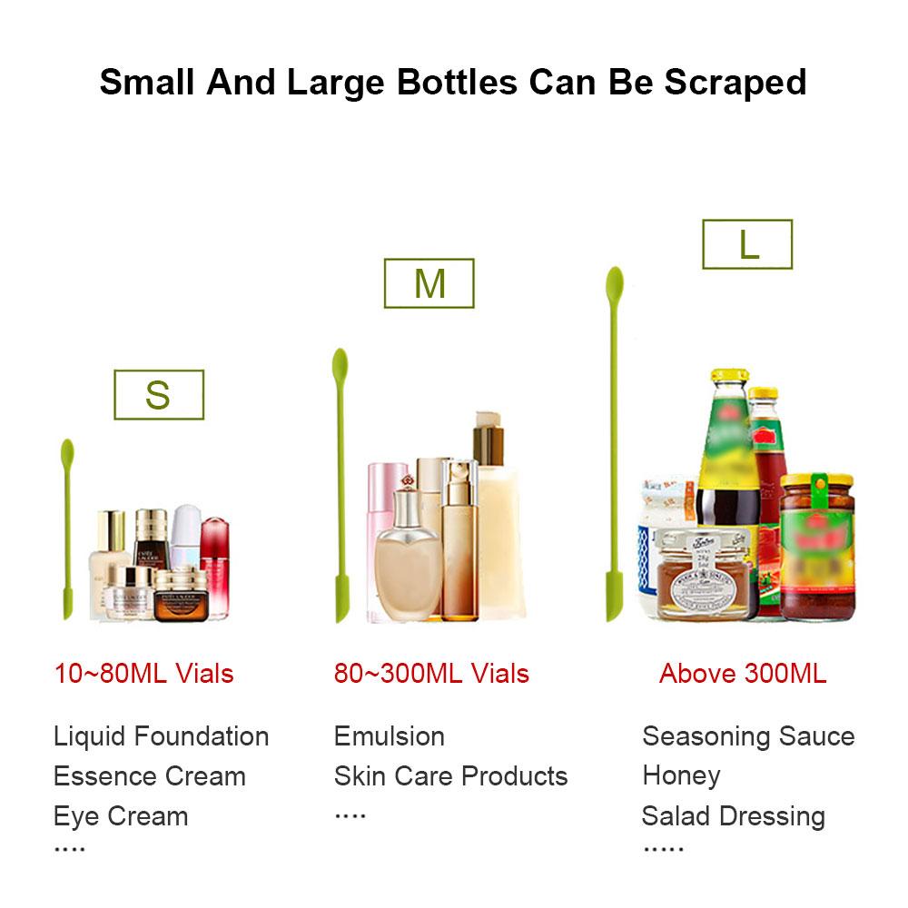 Silikon Welt 3 Stück Schaber Mini Silikon Doppelseitiger Kleiner Spitzen Spachtel Set Marmelade Kosmetikflasche Silikon Schaber Küchenwerkzeug