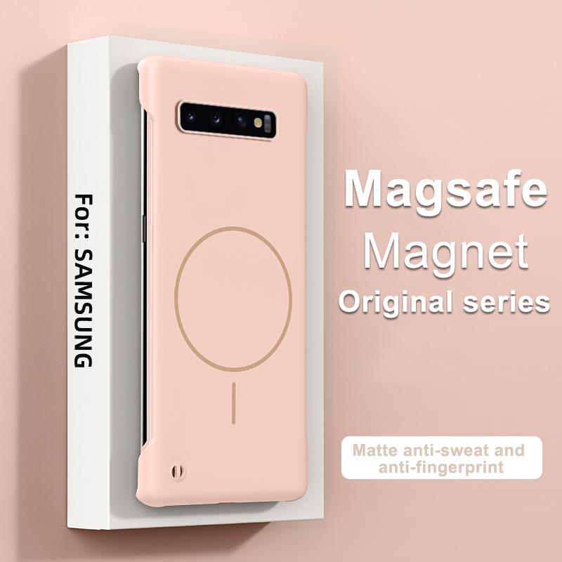 Bezrámový magnetický kryt na telefon Pro Samsung Galaxy S10 Plus Pro Magsafe Ultra tenký měkký PC matný povrch Zadní kryt