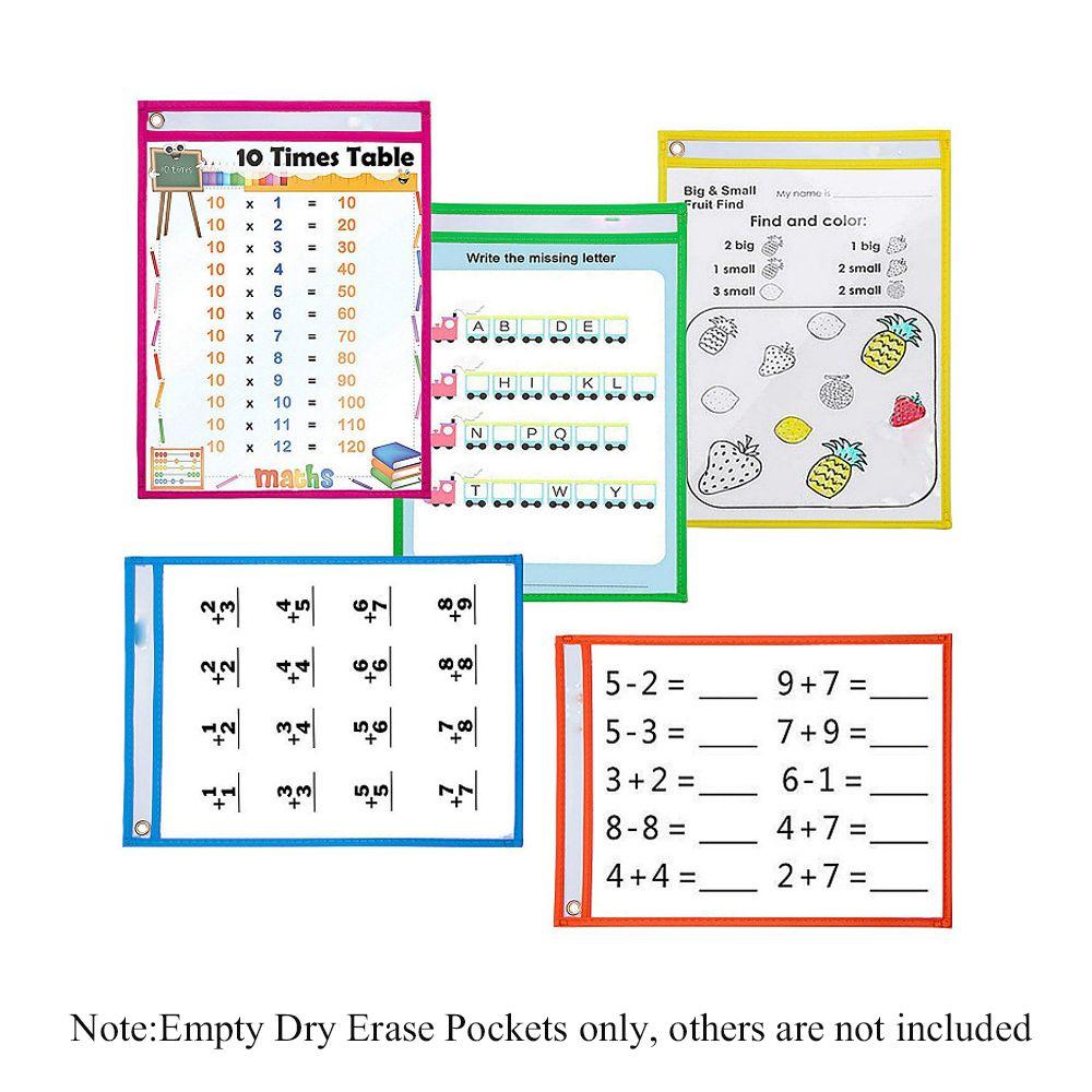 Office Stationery Writing Tool Reusable File Pocket Drawing Board Dry Wipe Bag Teaching Supplies