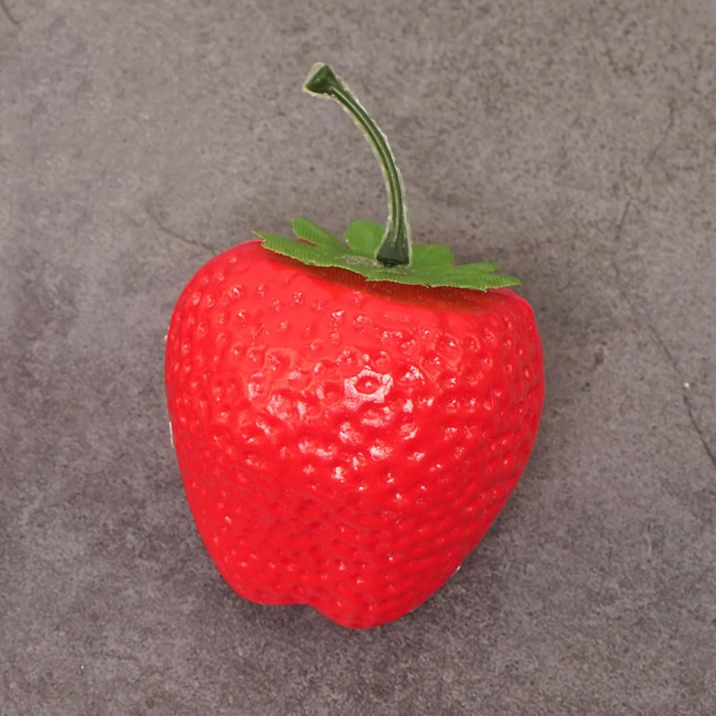 OUNONA Strawberry Food Realistic Fruit Fake Cute and 6 Pretend Interior Promotional Photography Props Samples, Large, Samples, Models, Fruit, Large,
