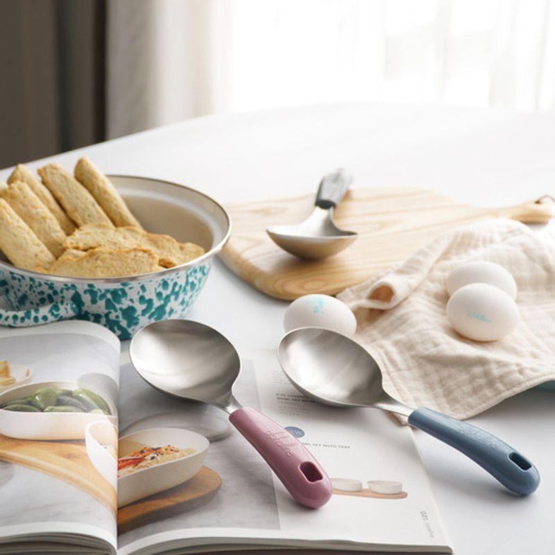 Surfinia Mini-Servierlöffel aus Edelstahl mit pastellfarbenem Griff