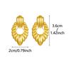 New Gold Color Stainless Steel Retro Boho Stud Earrings Hypoallergenic Light Luxury Jewelry for Women for Daily Party