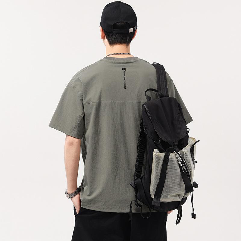 New Summer Men's Short-sleeved Thin T-shirt Men's Fabric Short T-shirt