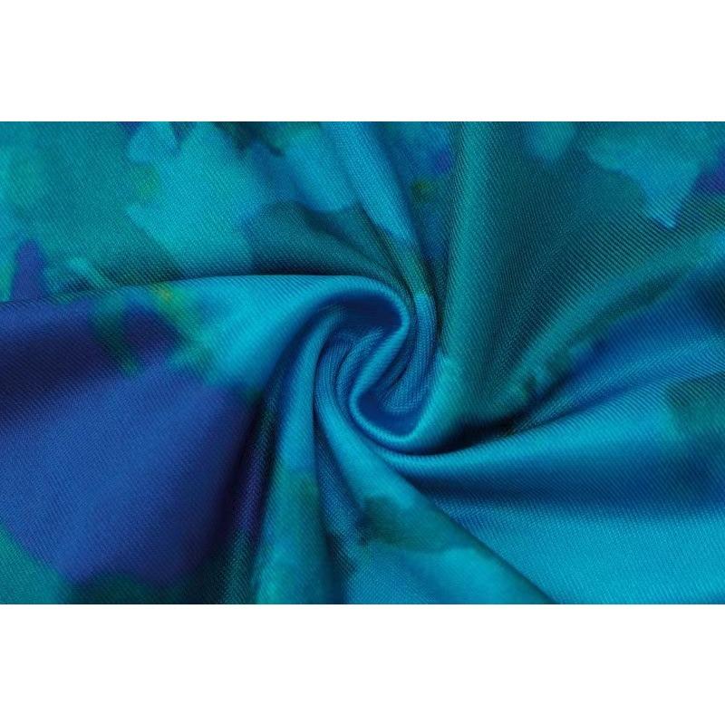 QICED Women's Slim Sexy Backless Lace-up Print Halter Dress