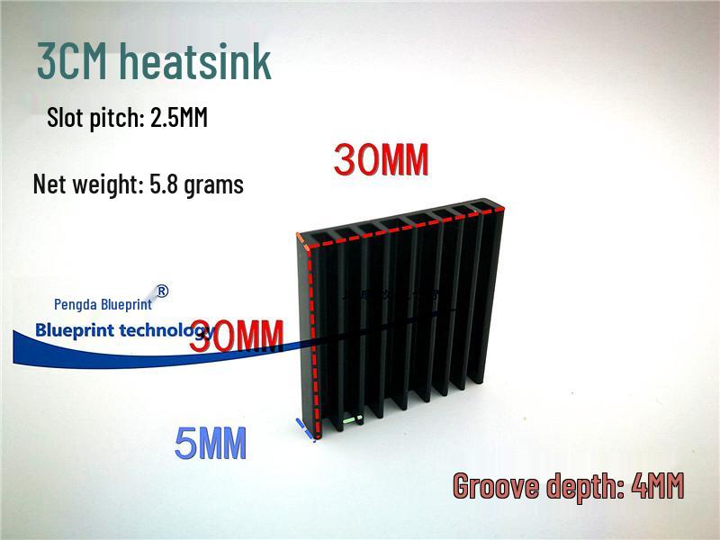 Heatsink Router CPU Cooler with 2-5CM Fan