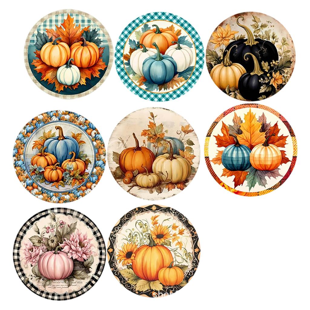 Thanksgiving Wooden Cup Mat Flower Home Decoration Tableware Insulation Tea Cup Mat Cup Mat Set