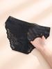 4Pcs/Set Sexy Lace Women's Panties Perspective Underwear Low Waist Panty Solid Underpants Floral Intimates Female Lingerie M-XL