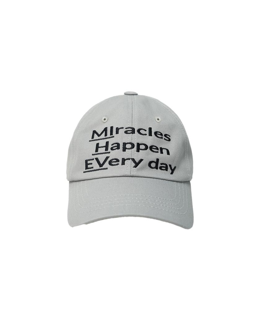 Mihebeu Miracle Happen Everyday Ball Cap Gray Black