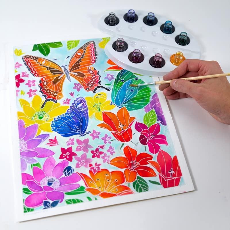 AQUARELLUM Grand Format Watercolor Coloring Book Set Paint Set for Children and Adults Coloring Book and Authentic Japanese Product - - French-made