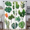 Green Plant Turtle Back Bamboo Window Curtain for Room 2 Panel Curtains for Bedroom Halloween Decoration Partition Shades Living