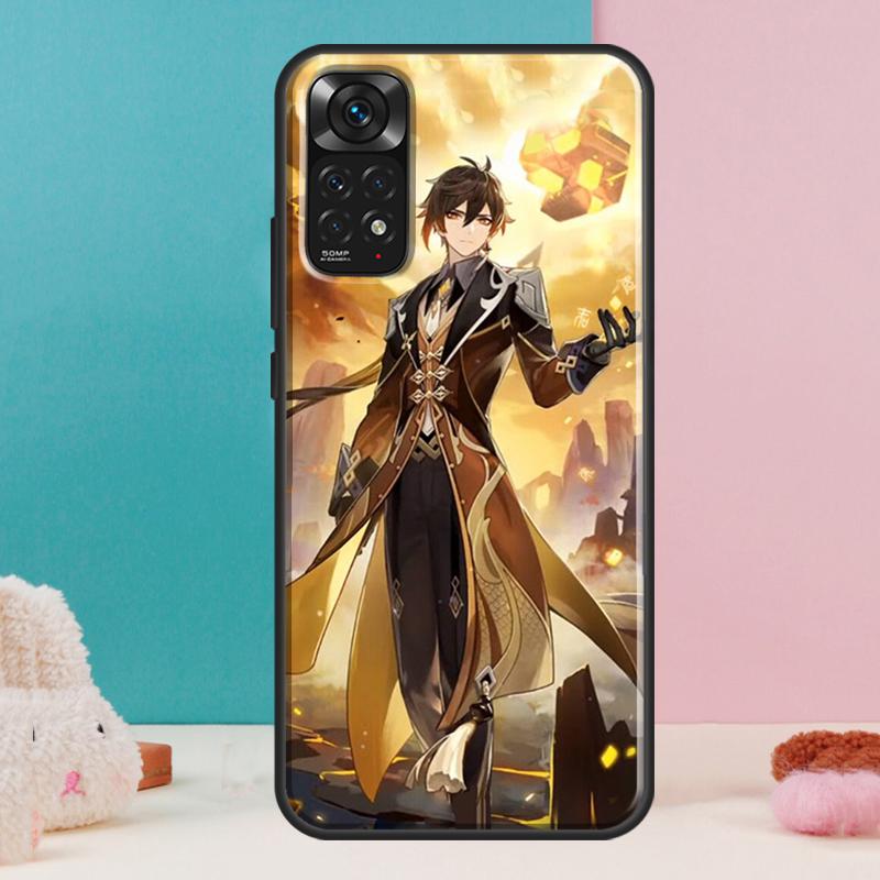 Zhongli Genshin Impact Case For Xiaomi Redmi Note 13 12 Pro 14 11 9 10 9S 10S 11S 12S Redmi 14C 13C 10C 12C Cover