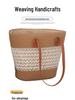 2025 Women's Large Capacity Woven Bucket Bag: Trendy Summer Vacation Beach Accessory