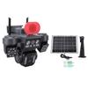 Triple Lens Solar Security Camera 2.4GHz WiFi Camera 8000mAh Battery Powered 360 Degree View IP66 Weatherproof AI