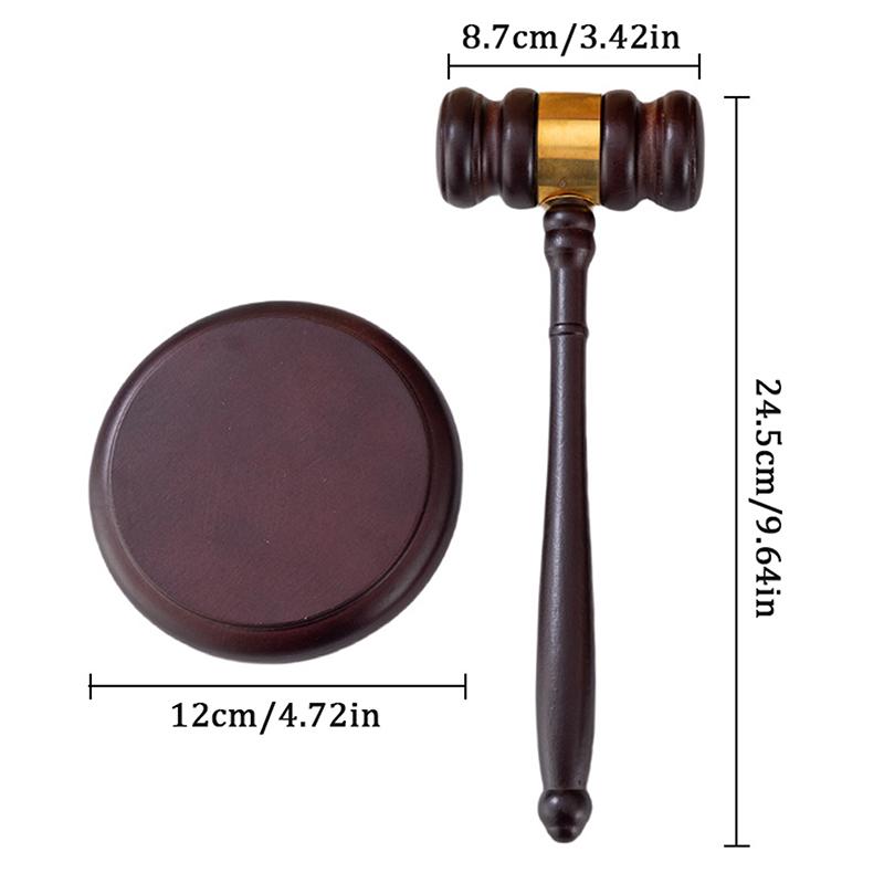 Perfect Desk Accessory, Wooden Gavel And Sound Block Set For Lawyers, Judges, Chairmen Of The Board Auction, Club Presidents