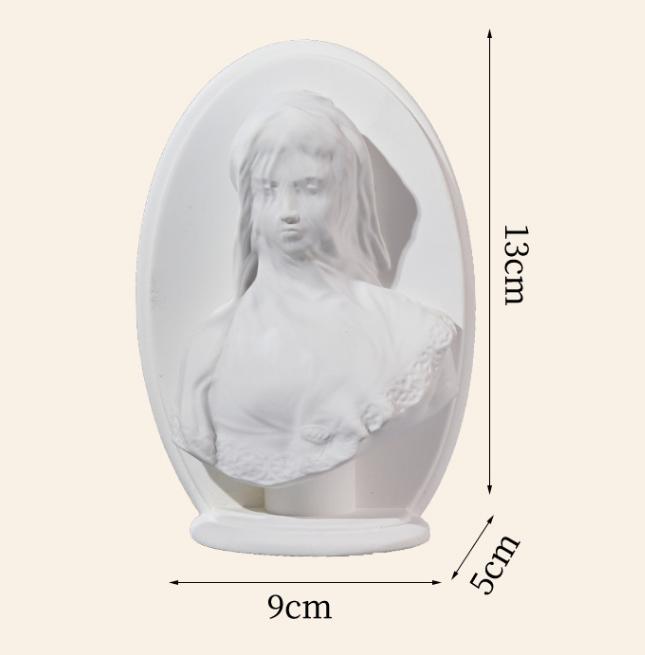 

Roman Head Bookend Classical Bust Sculpture Book Stoppe Resin Book Shelf Organizer for Library Office Home Decor Gift for Reader