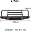 INJORA Adjustable Front Bumper with Led Light for TRX4 Axial SCX10 SCX10 II 90046 90047 RC Car Upgrade Part(Black)