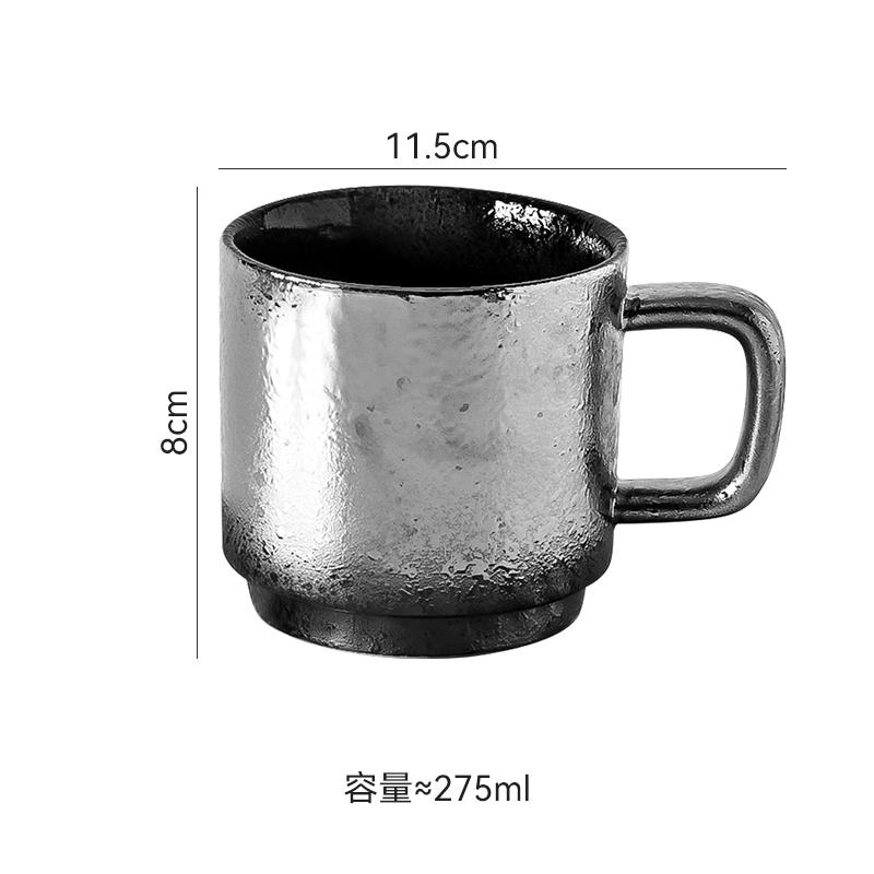 Kreativní zlatý stříbrný keramický hrnek Vintage šálek na kávu Sada nádobí Matcha šálek šálek mléka šálek na latte šálky pro domácnost šálky na vodu šálky na čaj