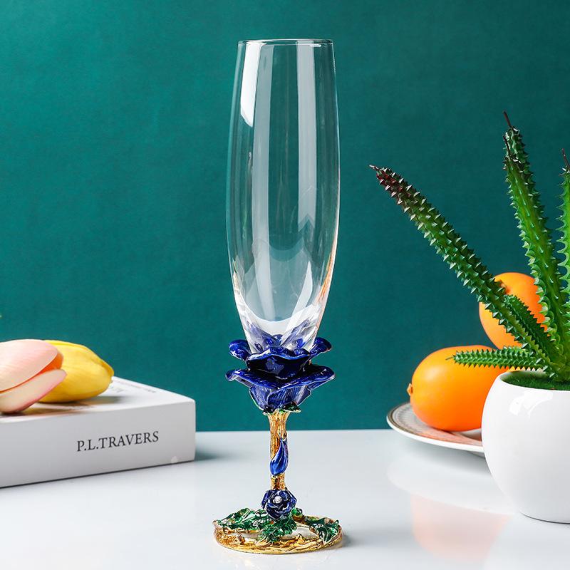 

Емальований Колір Келих для Шампанського, Набір Кришталевих Келихів для Червоного Вина з Емальованим Кольором, Келих-Кубок для Іноземного Вина, Подарунки, Креативність